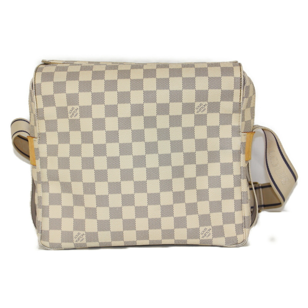 Louis Vuitton Bag Naviglio White Damier Gray Azur Shoulder Messenger